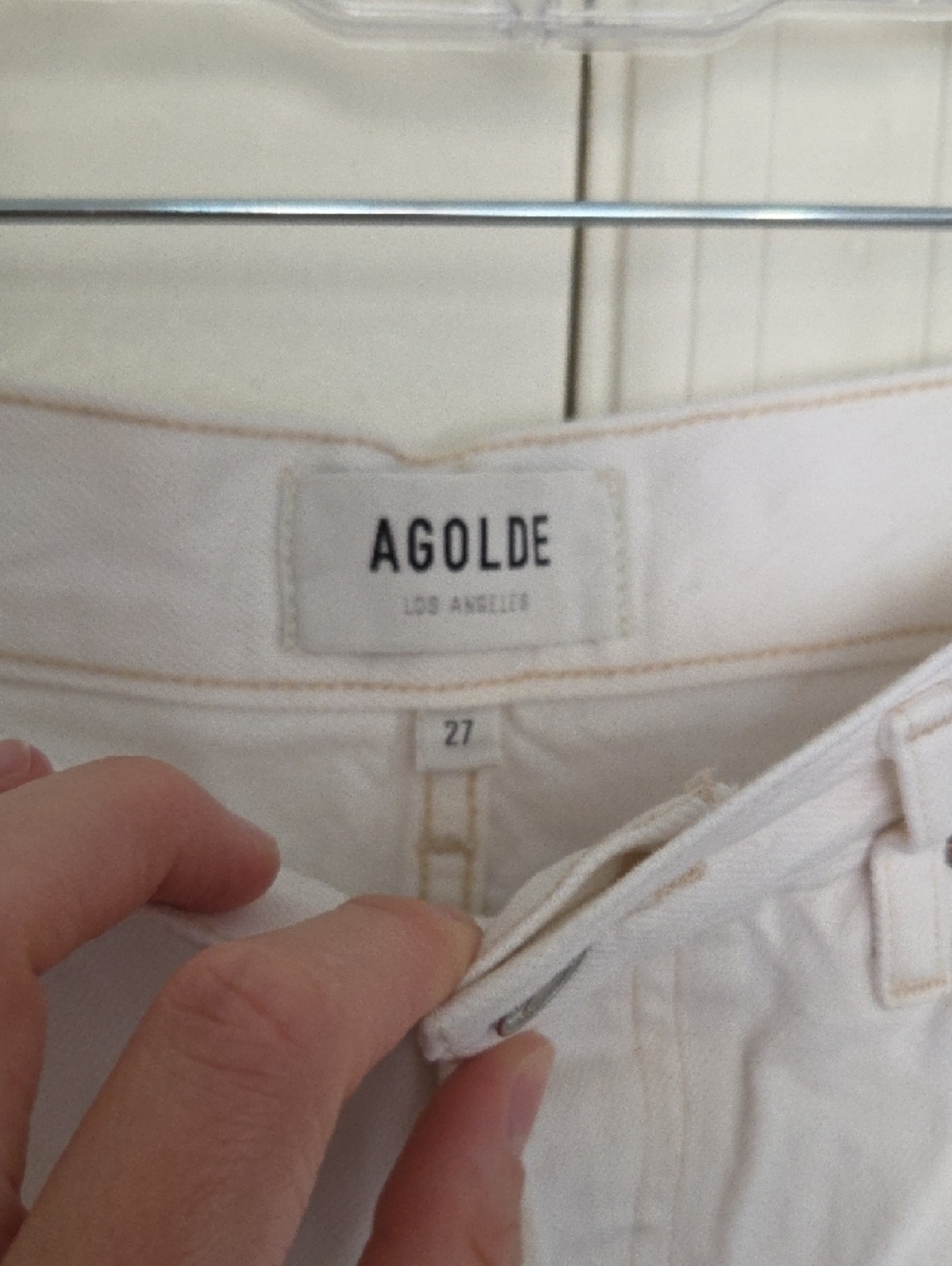 Agolde Parmer High Waist Shorts In Dough Size 27 - Picture 8 of 10